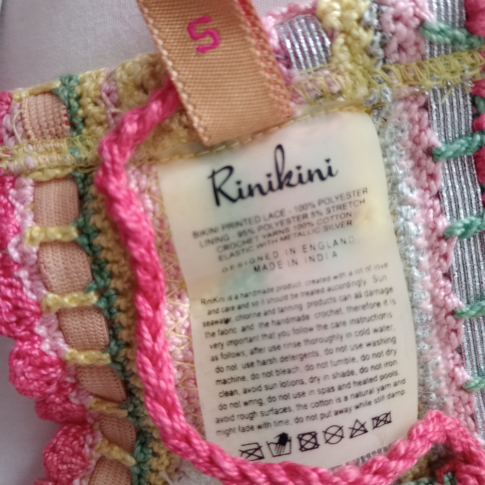 Rinikini Zoe Crochet Bikini Size Small - Picture 3 of 7